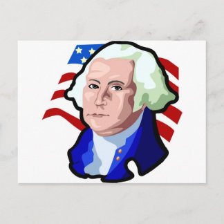 Präsidenten Day, George Washington und die Flagge  Postkarte