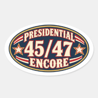 Präsidenten Encore 45 47 Oval Aufkleber