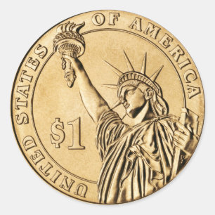 Präsidenten Münze des Dollar-2007 von US-Minze Runder Aufkleber
