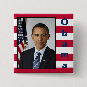Präsidenten-Porträt-Button Barack Obama Button