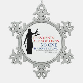Präsidenten sind keine Könige, die niemand über de Schneeflocken Zinn-Ornament