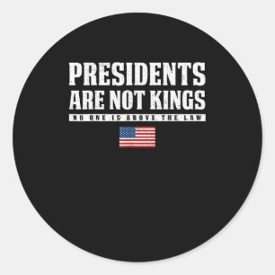 Präsidenten sind keine Könige USA-Flagge Keine Kön Runder Aufkleber