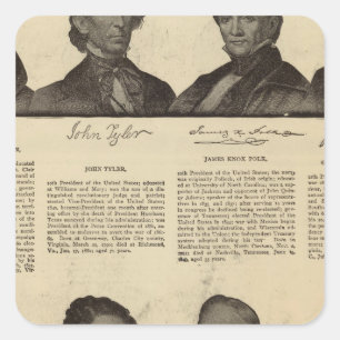 Präsidenten US, Autogramme, Biografien Quadratischer Aufkleber