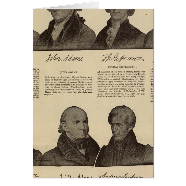 Präsidenten USA, Autogramme, Biografien 2 (Vorne)