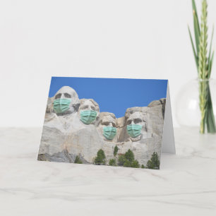 Präsidenten von Rushmore mit Masken Karte