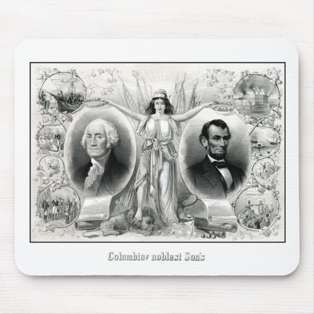 Präsidenten Washington und Lincoln Mousepad (Vorne)