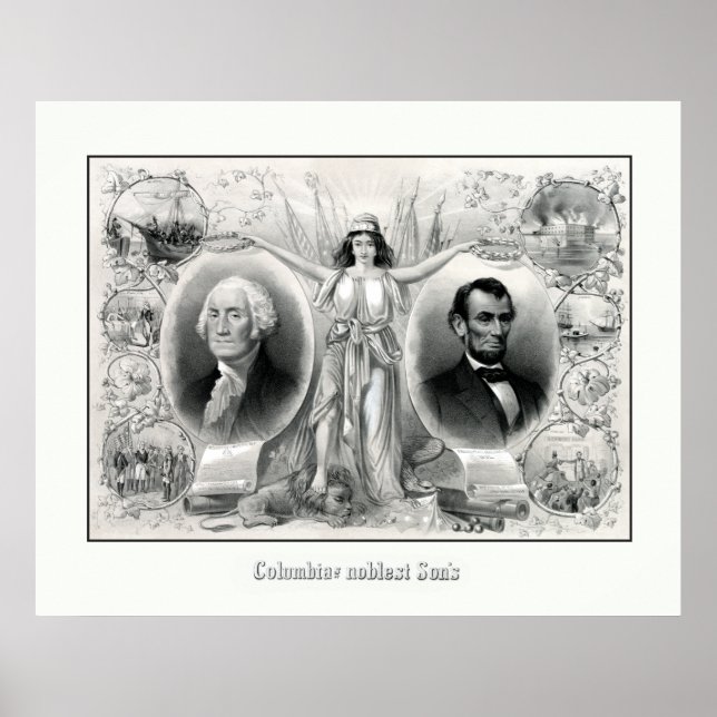 Präsidenten Washington und Lincoln Poster (Vorne)