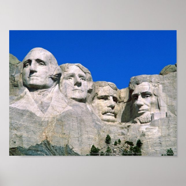 Präsidentenportraits, Berg Rushmore Poster (Vorne)