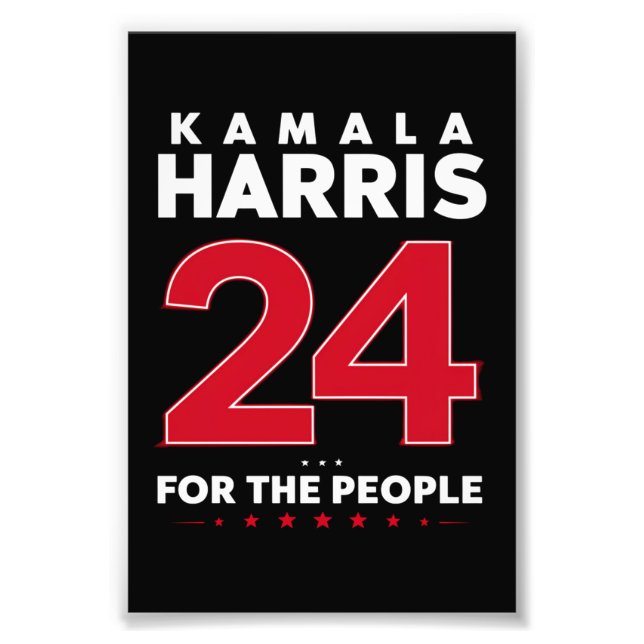 Präsidentin 47 Kamala Harris 2024 Unterstützung Fr Fotodruck (Vorne)