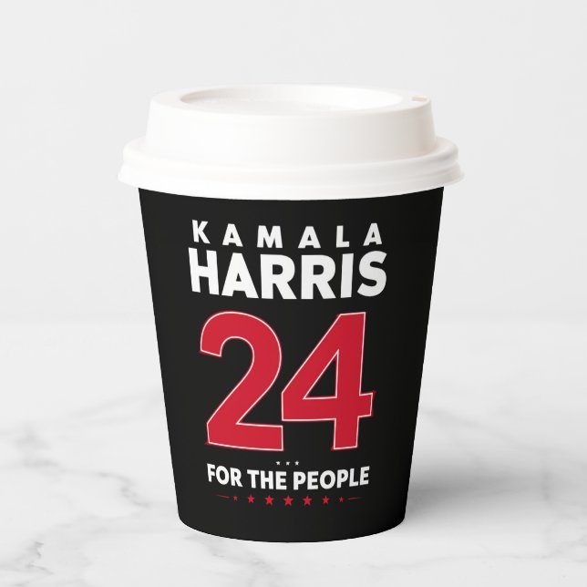 Präsidentin 47 Kamala Harris 2024 Unterstützung Fr Pappbecher (Vorderseite)