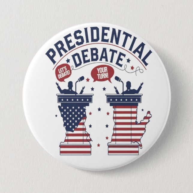 Präsidentschaftsdebatte Button (Vorderseite)