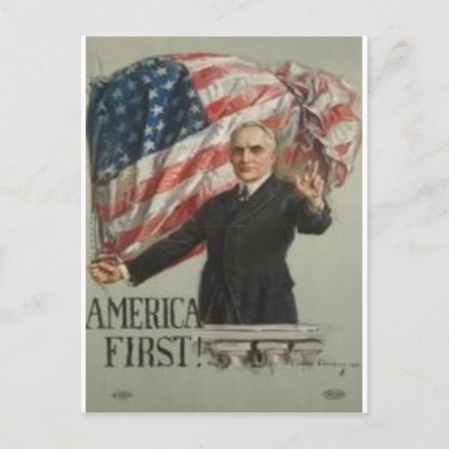 Präsidentschaftskampagne 1920 postkarte (Vorderseite)