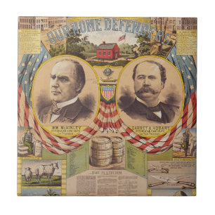 Präsidentschaftskampagne für das Vintage republika Fliese