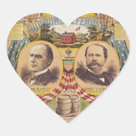 Präsidentschaftskampagne für das Vintage republika Herz-Aufkleber