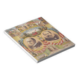 Präsidentschaftskampagne für das Vintage republika Notizblock