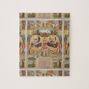 Präsidentschaftskampagne für das Vintage republika Puzzle