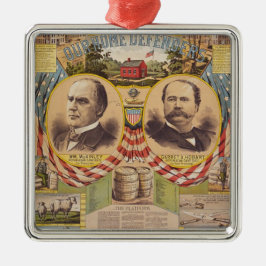 Präsidentschaftskampagne für das Vintage republika Silbernes Ornament