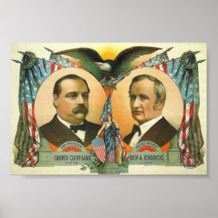 Präsidentschaftskampagne von Cleveland und Hendric Poster