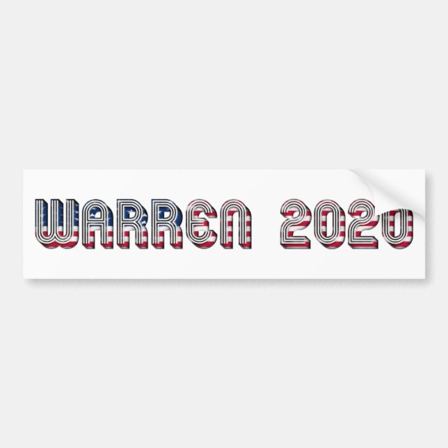 Präsidentschaftskandidat Elizabeth Warren 2020 Autoaufkleber (Vorne)