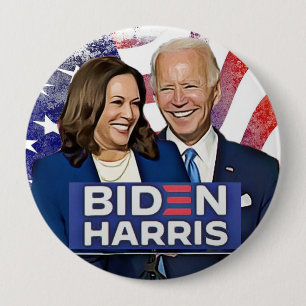 Präsidentschaftswahl 2020 in Biden und Harris Button