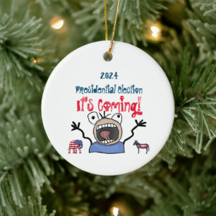 Präsidentschaftswahl 2024, sie kommt! keramik ornament