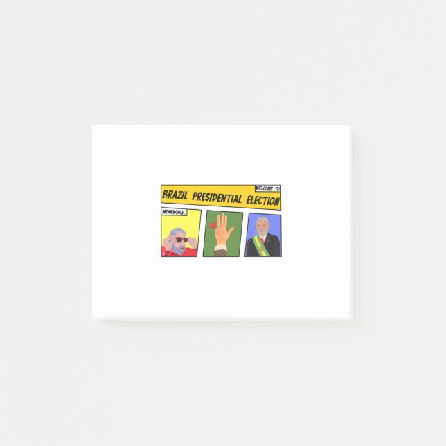 Präsidentschaftswahl in Brasilien Post-it Klebezettel (Vorderseite)