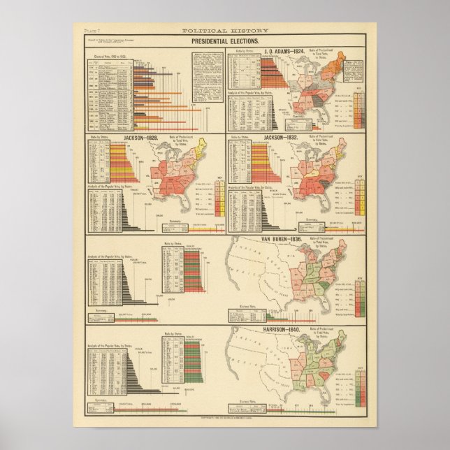 Präsidentschaftswahlen 1824-1840 poster (Vorne)