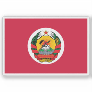 Präsidialflagge von Mosambik (1983-1990) Aufkleber