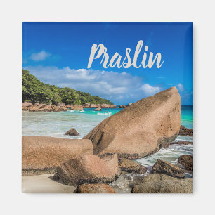 Praslin Seychellen Anse Lazio Beach gift Magnet