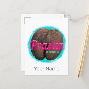 Praslin Seychelles Indischer Ozean Vintag Souvenir Feiertagspostkarte