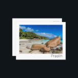 Praslin Seychelles Island Anse Lazio Beach Geschen Feiertagspostkarte<br><div class="desc">Praslin Seychelles Anse Lazio Strand Insel Design für Urlaub. Praslin Insel Seychelles Indischer Ozean Insel Vintage Souvenirs für Reisen auf La Digue und Anse Lazio. Praslin Strandkunst mit Kokosnuss für Mahe und Urlauber und Rucksacktouristen. Praslin Anse Lazio Strand auf den Seychellen im Indischen Ozean Retro Souvenir. Seychellen Design für Backpacker...</div>