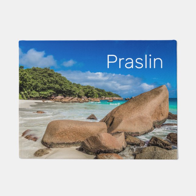 Praslin Seychelles Island Anse Lazio Beach Geschen Fußmatte (Vorderseite)