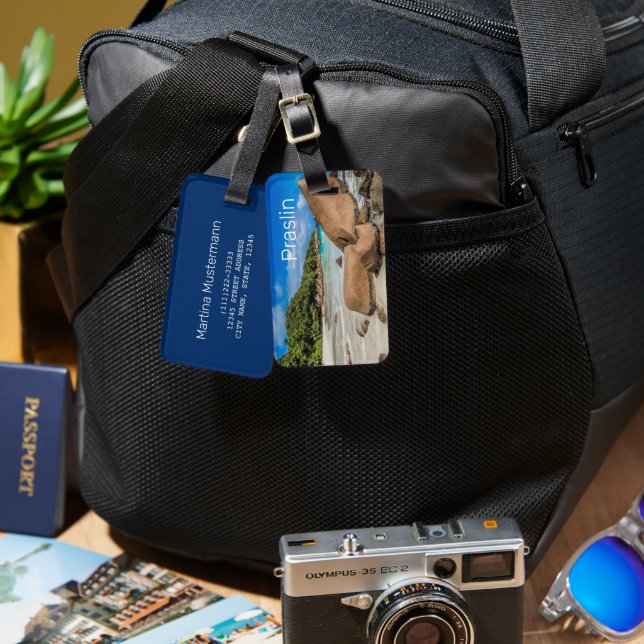 Praslin Seychelles Island Anse Lazio Beach Geschen Gepäckanhänger (Vorderseite & Rückseite)