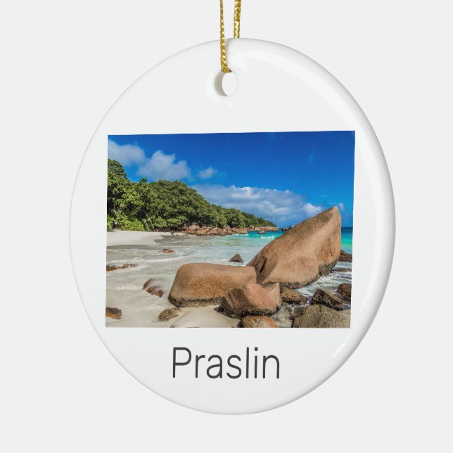 Praslin Seychelles Island Anse Lazio Beach Geschen Keramik Ornament (Links)