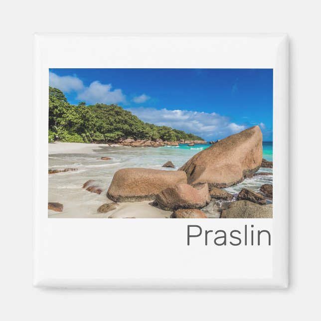 Praslin Seychelles Island Anse Lazio Beach Geschen Magnet (Vorne)