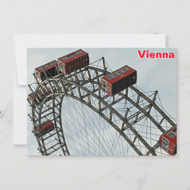 Prater Ferris wheel, Vienna, Austria card (Vorderseite)