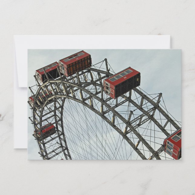 Prater Ferris wheel, Vienna, Austria card (Vorderseite)