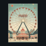Prater Wien Österreich Postkarte<br><div class="desc">Diese Reisepostkarte im digitalen Illustrationsstil wird vom Wiener Prater Park inspiriert.</div>