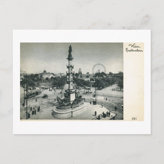 Praterstern, Wien, Österreich Vintag Postkarte (Vorderseite)