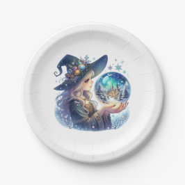 Prato de Papel Bruxa Natalina Pappteller