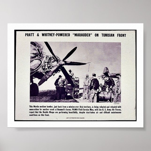 Pratt & Whitney - Powered Marauder auf tunesisch Poster (Vorne)