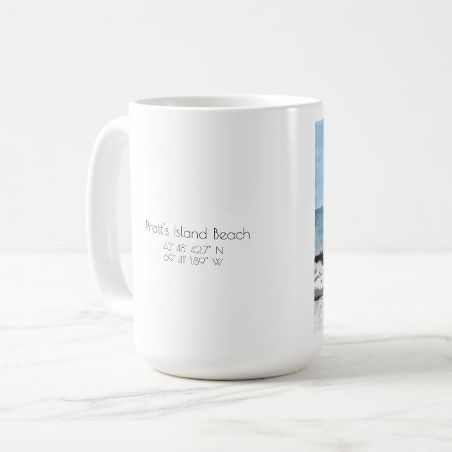 Pratt's Island Beach, große Kaffee-Tasse Kaffeetasse (Vorderseite Links)
