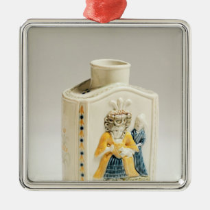 Prattware Teetransportgestell Silbernes Ornament