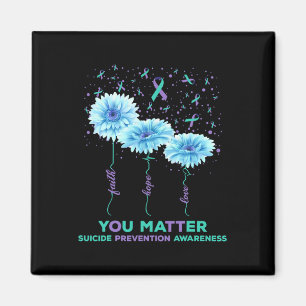 Prävention Bewusstsein Sonnenblumen Band Sie Probl Magnet