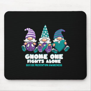Präventions-Gnom Eins Kämpft Allein Trägt Lila Tür Mousepad