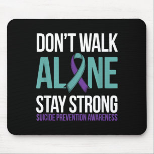 Präventions Türkis Lila Band Unterstützungsdesign Mousepad