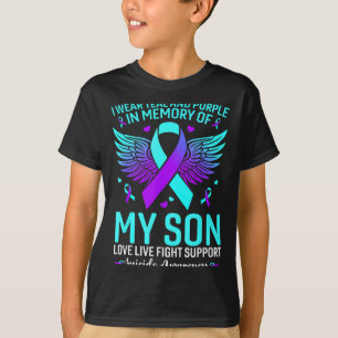 Präventionsbewusstsein Ich trage Türkis Lila für m T-Shirt