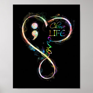 Präventionsbewusstsein Semicolon wählt Leben Poster