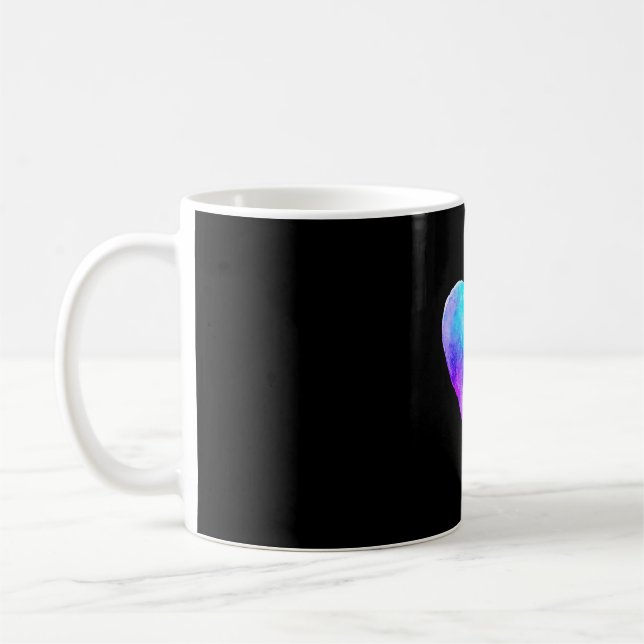 Präventionsbewusstsein Türkis & Violett Semikolon Kaffeetasse (Links)