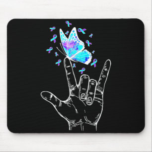 Präventionsbewusstseinswoche Schmetterling Liebe H Mousepad